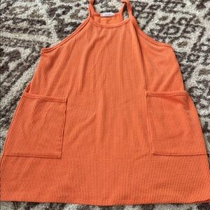 Coral Sleeveless Dress